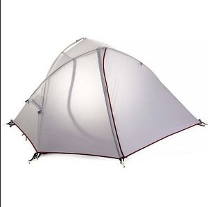 1 Person Light Grey Outdoor Waterproof Camping Hiking Double Lining Tent *