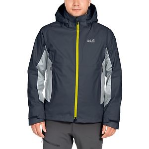 Jack Wolfskin Uomo GIACCA doppia 3 1 SCOTT BASE giacca MEN ebony