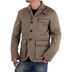 BLAUER USA Hommes Hiver Veste De Costume Beige Sombre BLU0461 Taille L