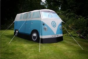 SALE *Official Merchandise* VW Camper Van Replica Tent - 4 PERSON 2 ROOM - BLUE