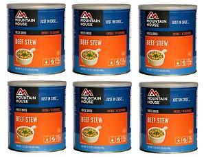 6 #10 Can of Mountain House - Beef Stew - Emergency Survival Food -Free Shipping