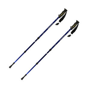 5X (2X Anti-Shock Aluminum Hiking Trail Poles (Pair), 3 Section EVA Foam Hand F6