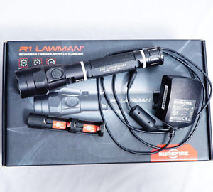 Surefire R1 Lawman Rechargeable Variable Output LED Black Flashlight R1-A-BK