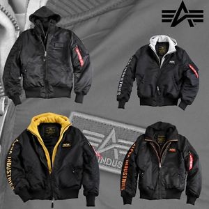 Alpha Industries Giacca Uomo MA-1 D-Tec SE Bombergiacca Bomber MA1 invernale NEU