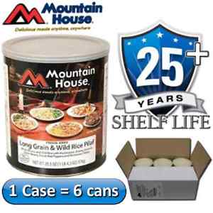 6 #10 Cans Case - Mountain House Long Grain Wild Rice Pilaf  - Freeze Dried Food
