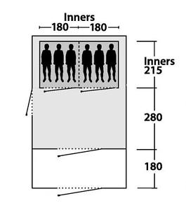 Outwell Kensington 6 - Modell 2015 Baumwollzelt Tunnelzelt Familienzelt