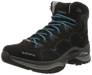 Lowa Women's Ferrox Gtx Mid High Rise Hiking Boots, Black (Schwarz/Petrol), 36.5