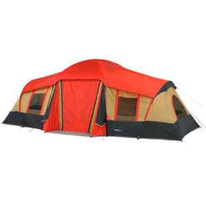 Ozark Trail 10-Person 3-Room Vacation Tent with Built-In Mud Mat Camping Cabin