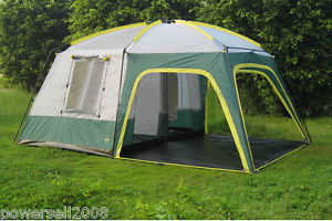 Outdoor Large Two rooms A living room 6-12 people Double-layer Camping Tent