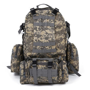 5X (50 L 3 Day Outdoor Military Rucksacks Backpack Camping bag - AUC WS WS