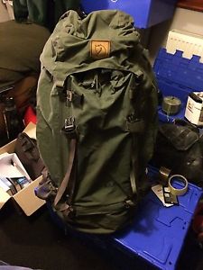 Fjallraven Kajka 75 backpack with Fjallraven 75litre backpack cover rucksack