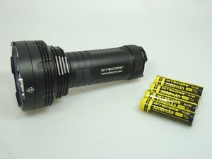 Nitecore LED Taschenlampe TM16  4000 Lumen + 4 Nitecore Akkus  Sparset