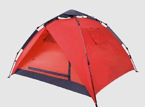 Red 3-4 Persons POP UP Family Outdoor Waterproof Beach Camping Hiking Tent #