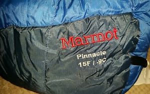Marmot Pinnacle Goose Down Sleeping Bag 800 Fill 15 degree MINT
