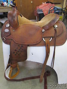 Crates Reining Saddle 16" Wide Reiner Forward Hung Fenders Lightly Used