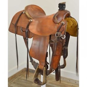 Used 15" Morgan Saddlery Ranch Roping Saddle Code: U150MORGANSADDLE