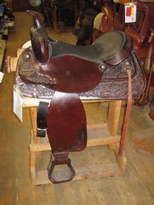 TEX TAN FLEX BROWN WESTERN SADDLE 17