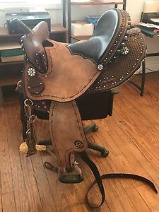 14.5" Diamond Cross Barrel Saddle