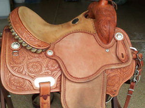 Martin Barrel Racer Saddle 13.5"  - Loaded with custom extras - tooling, conchos