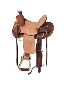 Tough-1 Western Saddle Strings Laced Stirrups Winslow Youth 12