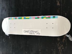 Supreme x Peter Saville Blue Monday | Skateboard deck box logo