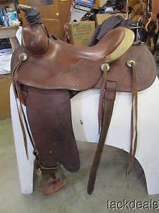 John M Fallis Balanced Ride Ranch Trail Saddle Used NICE