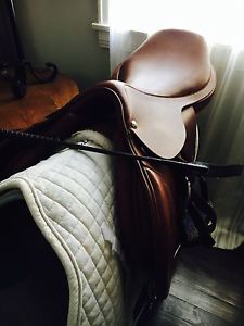 pessoa a/o grained professional jumping saddle 18 inch