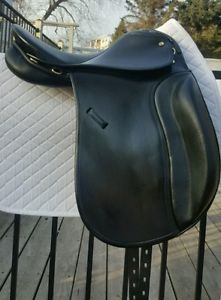 17" Med NEW Comfy Black Knight Ryder Dressage Saddle Parizienna L@@K!