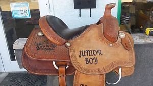 14" Youth Cactus Saddlery Team Roping Saddle Full QH Bars