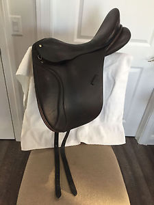 Used Custom Schleese Dressage Saddle Brown 17.5 Seat