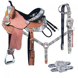Tough-1 Saddle Greyson Belt Buckle Bling 5 Piece Horse Tack 9SR775