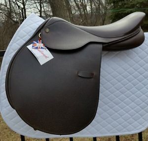 17" W Gorgeous Kings & Norton K-N Brown CC English Saddle Made in England Wide