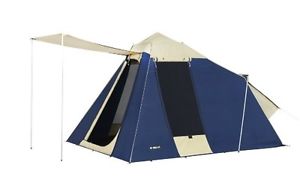 New Oztrail Waterproof Tourer 10 Plus Outdoor Camping Coil Zipper Canvas Tent