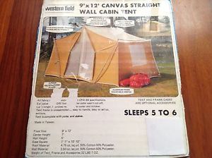 9' X 12' CANVAS STRAIGHT WALL CABIN TENT