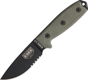 ES3MILSB ESEE 3MIL Modellteil feststehendes Messer gezahnt ESEE