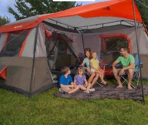 BRAND NEW Ozark Trail 12 Person 3 Room L-Shaped Quick Instant Cabin Tent