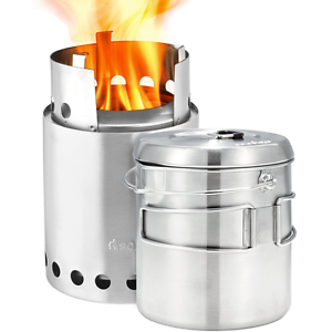 Solo Stove Stainless Steel Titan and Solo Pot 1800 Camp Stove