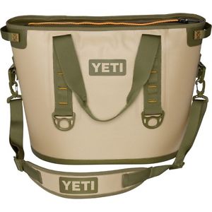 BRAND NEW YETI Hopper 30 Soft Side Cooler Field Tan/Blaze Orange *AUTHENTIC*