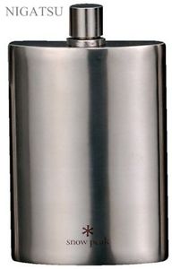 NEW snow peak T-012 FLASK TITANIUM (M) with Synthetic Leather Case from JAPAN