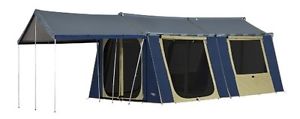 New Oztrail Waterproof Canvas Tents Outdoor Camping Coil Zipper Family Tent 12P