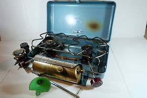 OPTIMUS NO 22 Twin/ Double/ 2 Burners Camping Stove, Paraffin Cooker + Extras