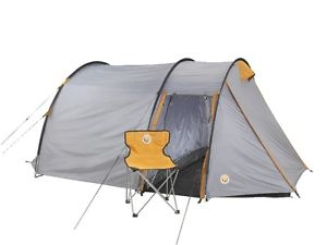 Grand Canyon Tente Robson Tente tunnel 3 Personnes pierre gris Store Camping Ze