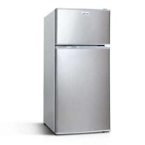100L Stainless Steel Upright 2 In 1 Caravan Bar Fridge Freezer 12V, 24V Or 240V