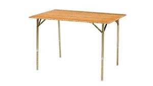 Robens Table en bambou Wayfarer XL pliante de camping 100x65cm hauteur réglable