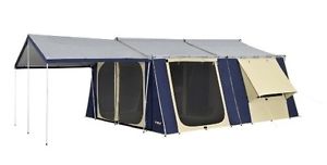 New Oztrail Waterproof Canvas Camping  Outdoor 16 Person Coil Zipper Family Tent