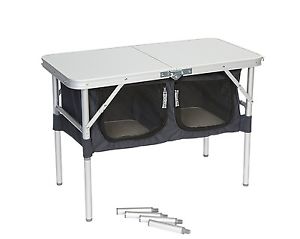 Bo-Camp Table with 2 Compartments Black. Shipping Included