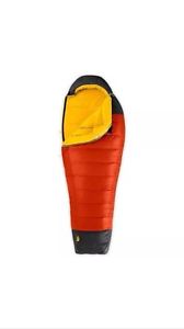 The North Face Gold Kazoo 40F Down Sleeping Bag Goose Down 650 Pro Right Reg