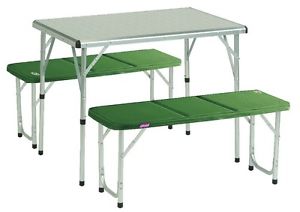 Co 'Pack-Away' Lot für 4 Personnes Table 90x60cm et Banquettes