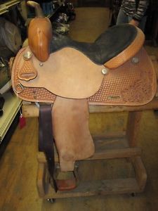 TEX TAN BROWN WESTERN SADDLE 15