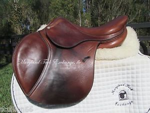 16" ANTARES CALFSKIN french close contact jumping child saddle- WIDE TREE